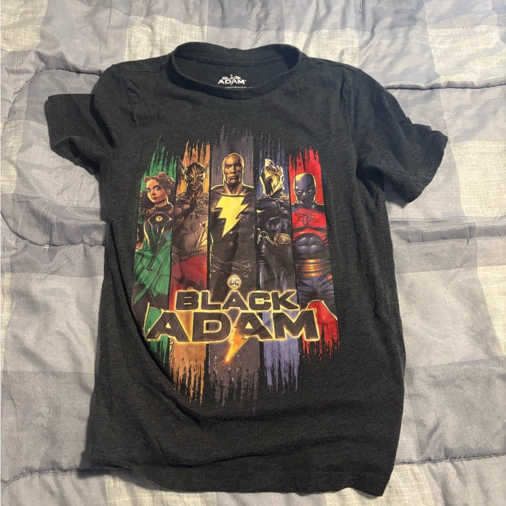 DC Black Adam Superhero Tee with Multicolor Design
